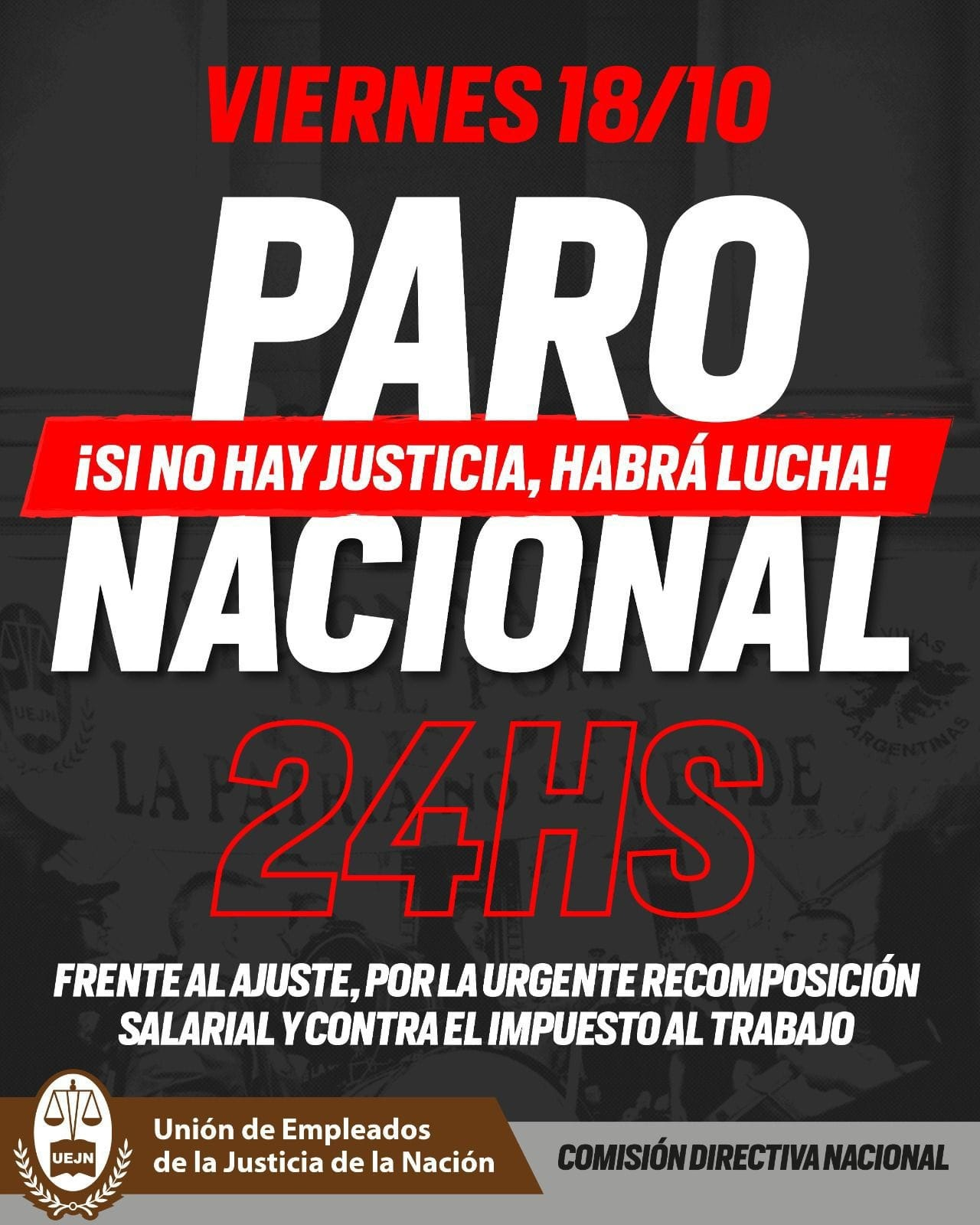 Judiciales realizan un nuevo paro nacional y si no se resuelve habrá más.. 1 image 25